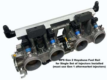 MPS Fuel Rail Hayabusa Gen 2 Single Injector